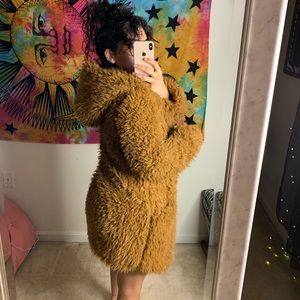 Furry Long Teddy Coat
